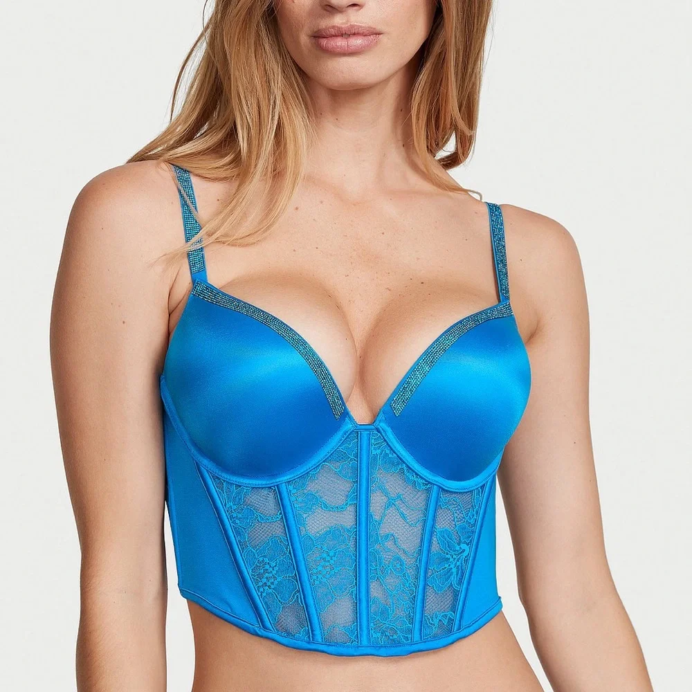 Victoria's Secret Vibrant Blue bombshell  Lace Bra $85 new79